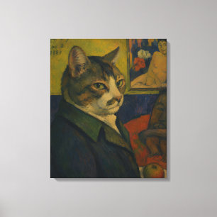 Paul Gauguin Self-Portrait Vol. 2 as a Cat Canvas Print