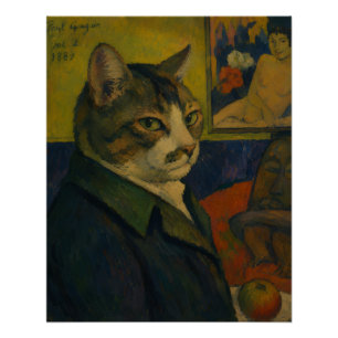 Paul Gauguin Self-Portrait Vol. 2 as a Cat Poster
