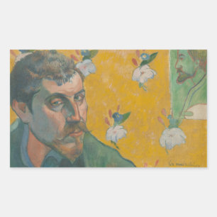 Paul Gauguin - Self-portrait with portrait Rectangular Sticker