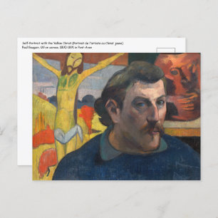Paul Gauguin - Self-Portrait with Yellow Christ Postcard