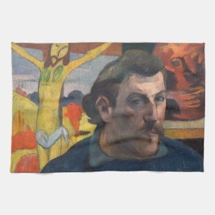 Paul Gauguin - Self-Portrait with Yellow Christ Tea Towel
