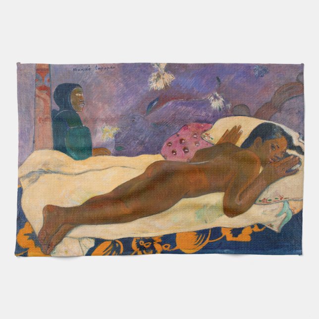 Paul Gauguin - Spirit of the Dead Watching Tea Towel (Horizontal)