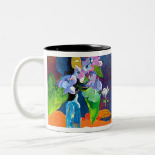 Paul Gauguin Still Life with Flowers and Idol Two-Tone Coffee Mug