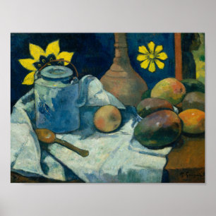 Paul Gauguin - Still Life with Teapot and Fruit Poster