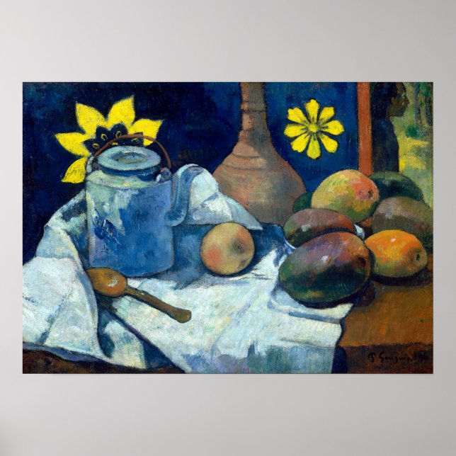Paul Gauguin Still Life with Teapot and Fruit Poster (Front)