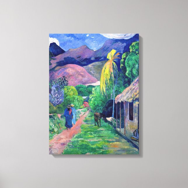 Paul Gauguin - Street in Tahiti Canvas Print (Front)