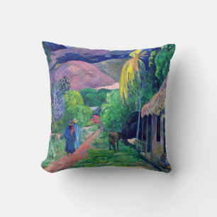Paul Gauguin - Street in Tahiti Cushion