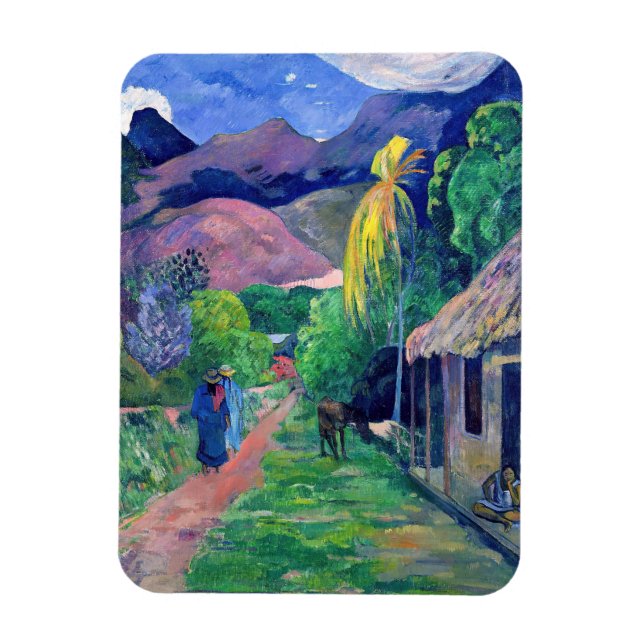 Paul Gauguin - Street in Tahiti Magnet (Vertical)