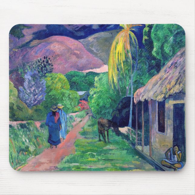 Paul Gauguin - Street in Tahiti Mouse Mat (Front)