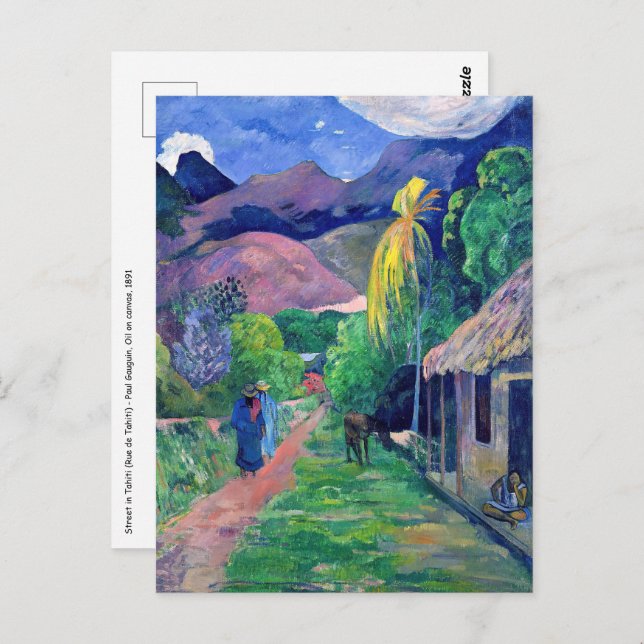 Paul Gauguin - Street in Tahiti Postcard (Front/Back)