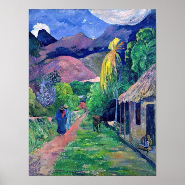 Paul Gauguin - Street in Tahiti Poster (Front)
