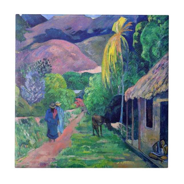 Paul Gauguin - Street in Tahiti Tile (Front)