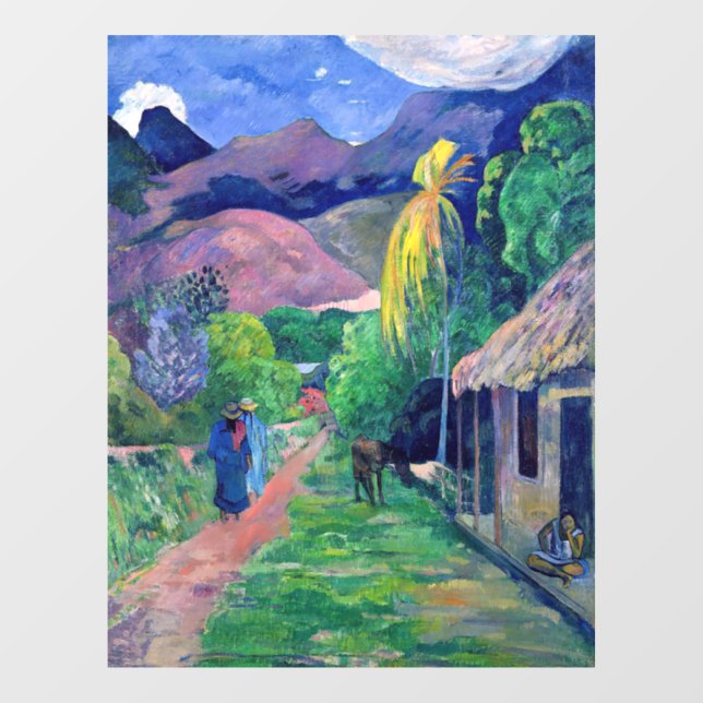 Paul Gauguin - Street in Tahiti Window Cling (Sheet)
