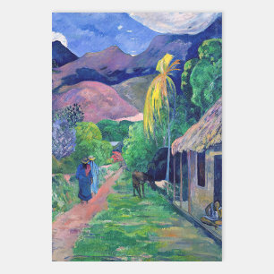 Paul Gauguin - Street in Tahiti Wrapping Paper Sheet