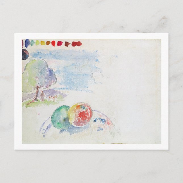 Paul Gauguin | Study of Fruits and a Landscape, 18 Postcard (Front)