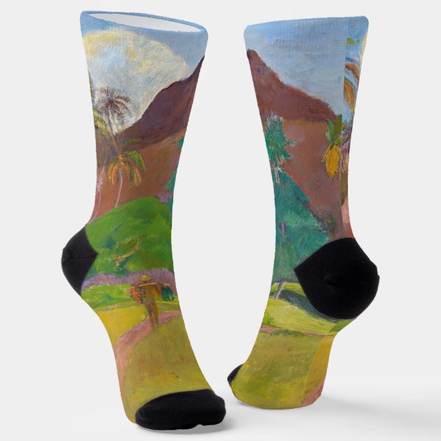 Paul Gauguin - Tahitian Landscape Socks (Angled)