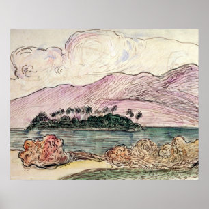 Paul Gauguin   Tahitian Landscape (w/c on paper) Poster