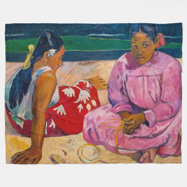 Paul Gauguin - Tahitian Women on the Beach Fleece Blanket (Front (Horizontal))