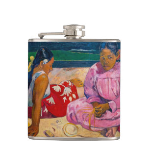 Paul Gauguin - Tahitian Women on the Beach Hip Flask