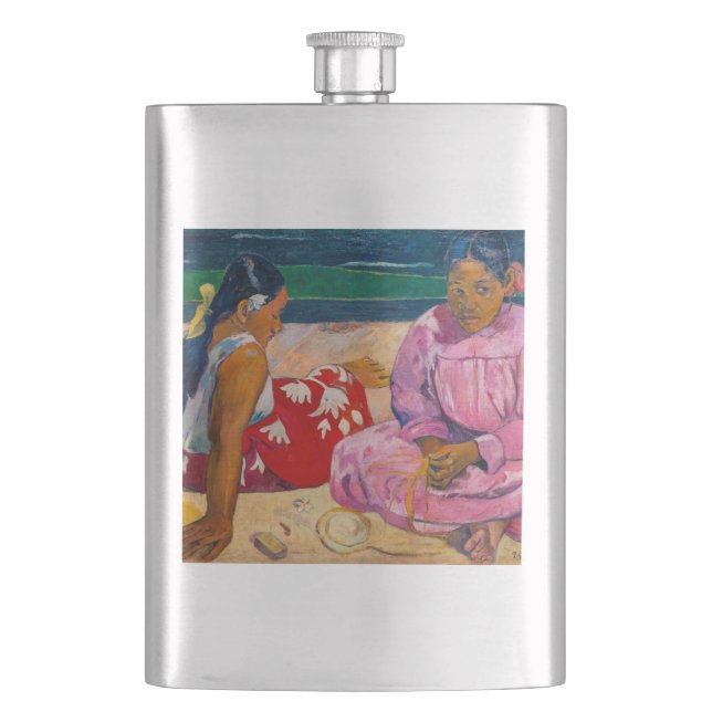 Paul Gauguin - Tahitian Women on the Beach Hip Flask (Front)