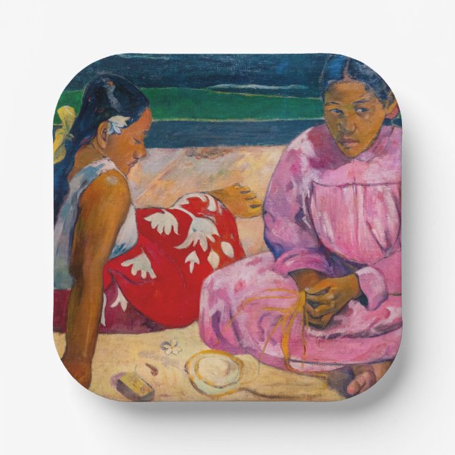 Paul Gauguin - Tahitian Women on the Beach Paper Plate (Front)