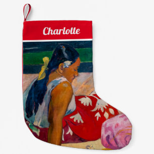 Paul Gauguin - Tahitian Women on the Beach Small Christmas Stocking