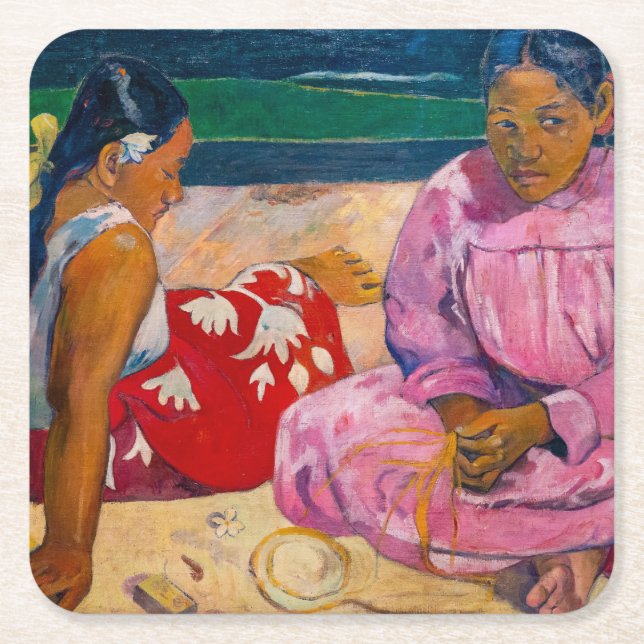 Paul Gauguin - Tahitian Women on the Beach Square Paper Coaster (Front)