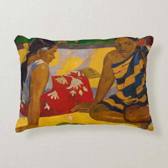 Paul Gauguin - Tahitian Women / Parau Api Decorative Cushion (Front)