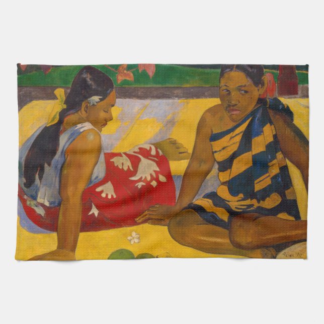Paul Gauguin - Tahitian Women / Parau Api Tea Towel (Horizontal)
