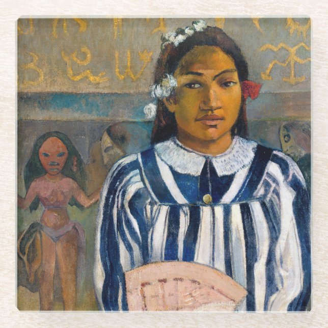 Paul Gauguin - The Ancestors of Tehamana Glass Coaster (Front)