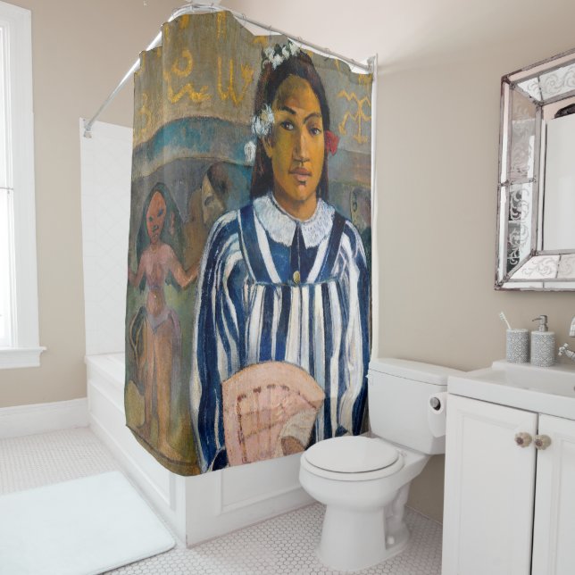 Paul Gauguin - The Ancestors of Tehamana Shower Curtain (In Situ)