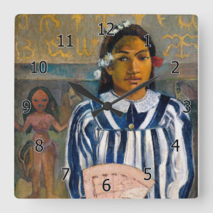 Paul Gauguin - The Ancestors of Tehamana Square Wall Clock