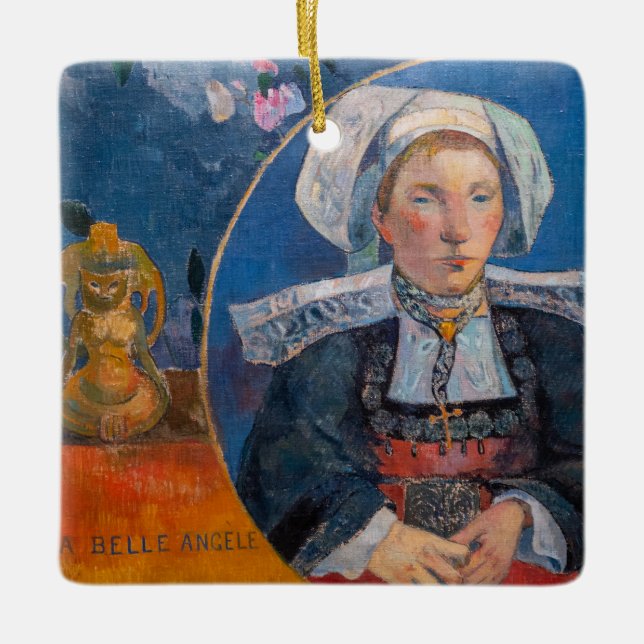 Paul Gauguin - The Beautiful Angel, Pont-aven Ceramic Ornament (Front)