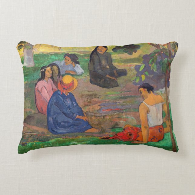 Paul Gauguin - The Conversation / Les Parau Parau Decorative Cushion (Front)