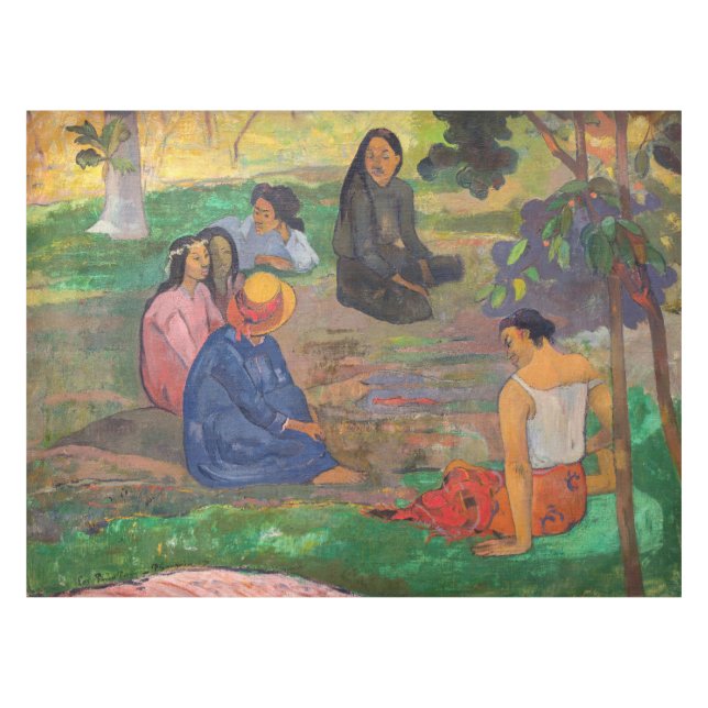 Paul Gauguin - The Conversation / Les Parau Parau Tablecloth (Front (Horizontal))