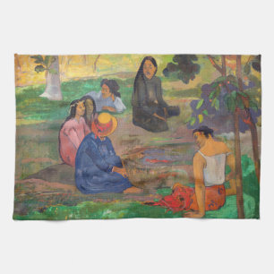 Paul Gauguin - The Conversation / Les Parau Parau Tea Towel