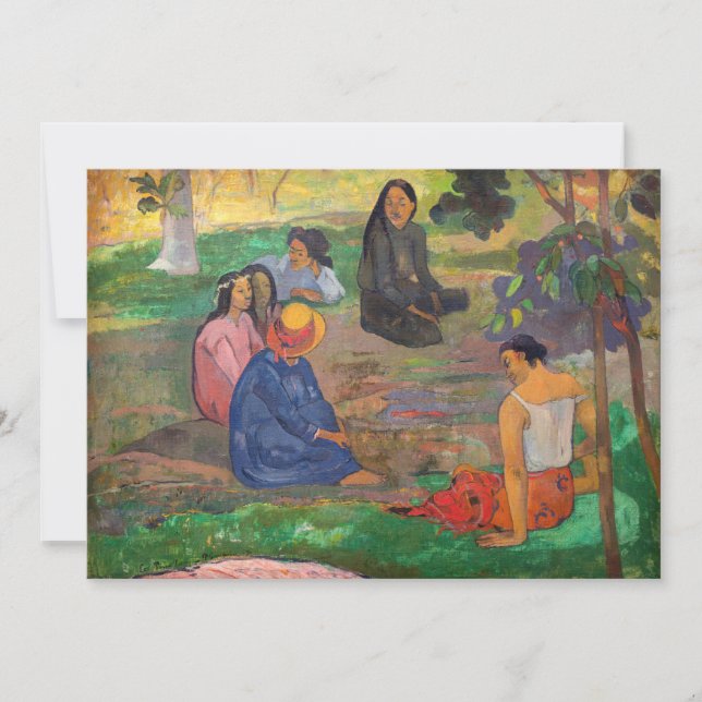 Paul Gauguin - The Conversation / Les Parau Parau Thank You Card (Front)