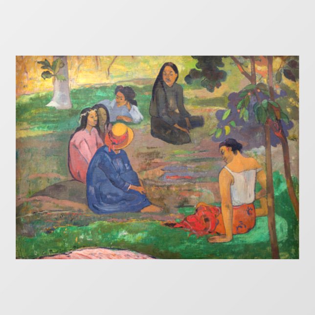 Paul Gauguin - The Conversation / Les Parau Parau Window Cling (Sheet)