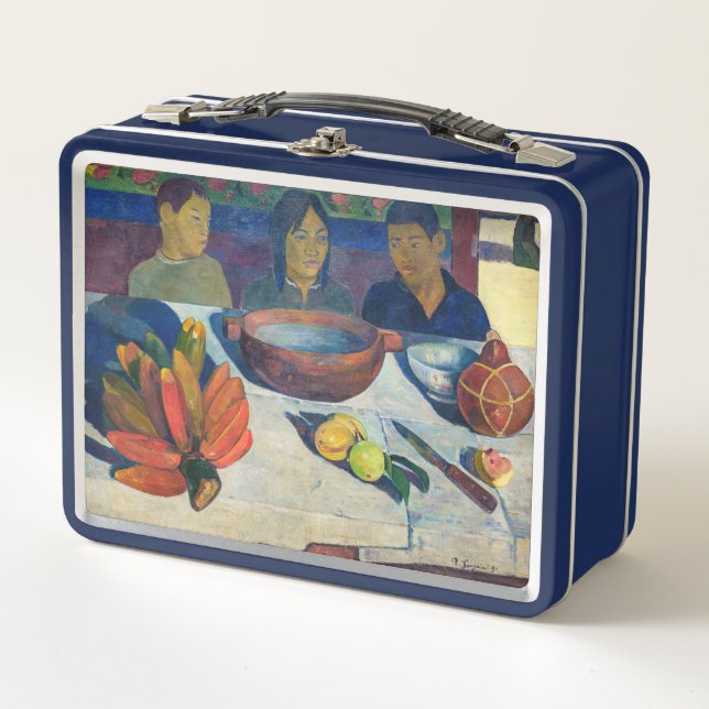Paul Gauguin - The Meal / Bananas Metal Lunch Box (Front)