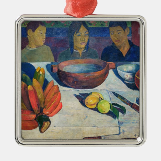 Paul Gauguin - The Meal / Bananas Metal Tree Decoration (Front)
