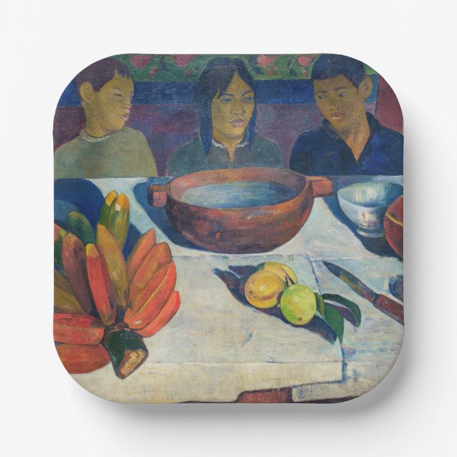 Paul Gauguin - The Meal / Bananas Paper Plate (Front)