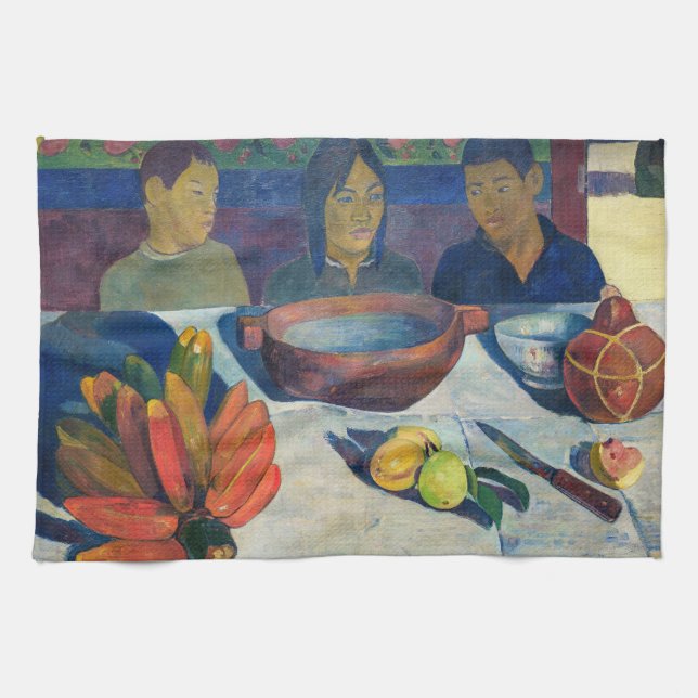 Paul Gauguin - The Meal / Bananas Tea Towel (Horizontal)