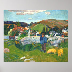 Paul Gauguin The pig keeper, Brittany Poster