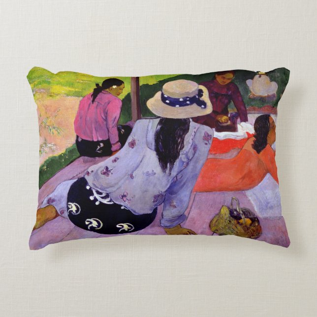 Paul Gauguin | The Siesta, 1891-2 (oil on canvas) Decorative Cushion (Front)
