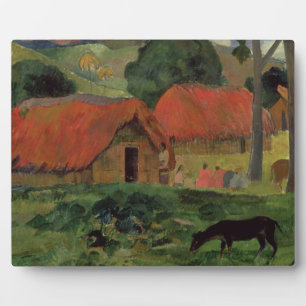 Paul Gauguin The Three Huts, Tahiti, 1891-92 (oi Plaque