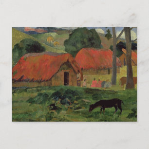 Paul Gauguin   The Three Huts, Tahiti, 1891-92 (oi Postcard