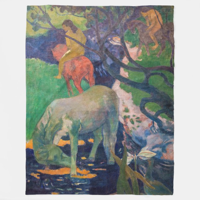 Paul Gauguin - The White Horse Fleece Blanket (Front)