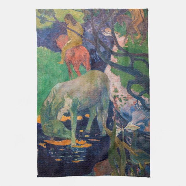 Paul Gauguin - The White Horse Tea Towel (Vertical)