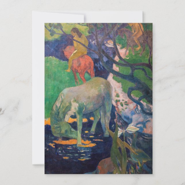Paul Gauguin - The White Horse Thank You Card (Front)