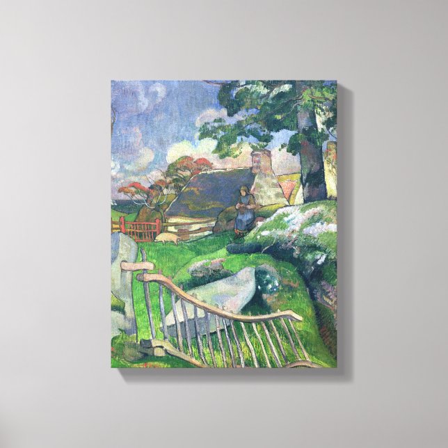 Paul Gauguin | The Wooden Gate or, The Pig Keeper, Canvas Print (Front)